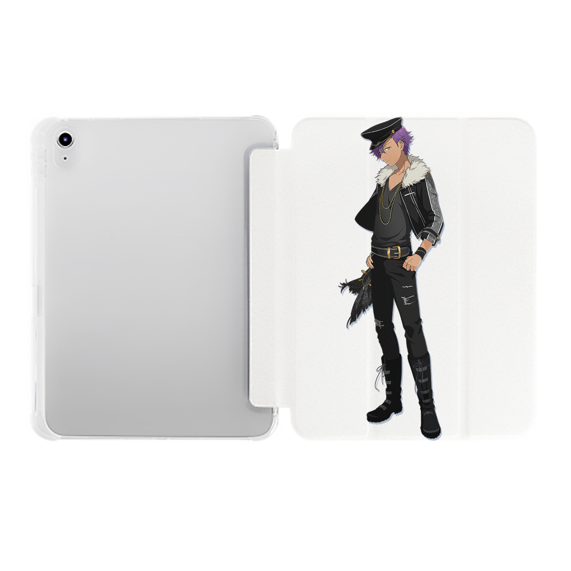 （画像用） あんさんぶるスターズ! Ensemble Stars IPad ケース ペン収納付き 三つ折りスタンド PUレザー×シリコン 対応機種9.5/10.5/10.9インチ